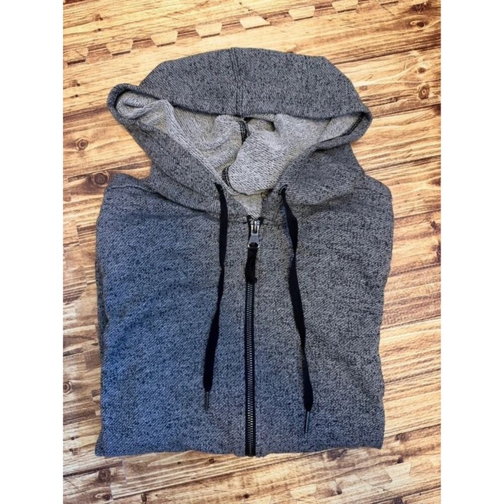 Gray LOGO Lounge Zipped Hoodie Sweatshirt